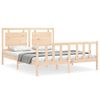 vidaXL Bettgestell ohne Matratze King Size Massivholz Kiefer