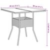 vidaXL 3-tlg. Garten-Essgruppe mit Kissen Beige Poly Rattan und Glas