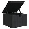 vidaXL 7-tlg. Garten-Sofagarnitur mit Kissen Schwarz Poly Rattan
