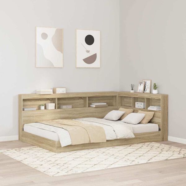 vidaXL Aufbewahrungskopfteil Sonoma-Eiche 207,5 x 137,5 x 76,5 cm