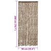 vidaXL Fliegenvorhang Beige und Braun 90x200 cm Chenille