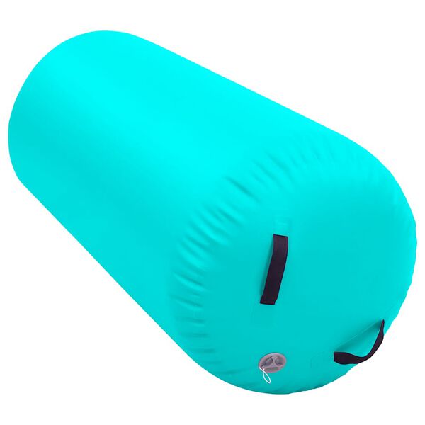 vidaXL Aufblasbare Gymnastik-Rolle mit Pumpe 120x75 cm PVC Gr&uuml;n