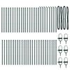 vidaXL Zaunpfosten Sonstiges 52 pcs Grün 3,2 x 3,2 x 120 cm Stahl
