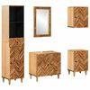 vidaXL Badezimmerschrank-Set 5 stk. 62 x 33 x 58 cm Massivholz Mango