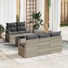 vidaXL Sofa Set mit Kissen 6 pcs Hellgrau und Dunkelgrau Poly-Rattan