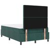 vidaXL LED Boxspringbett mit Matratze Dunkelgr&uuml;n 120 x 190 cm Stoff