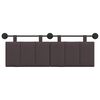 vidaXL H&auml;ngevorderseite Wandmontiert Dunkelbraun 150 x 55 x 5 cm Stoff