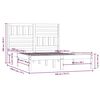 vidaXL Massivholzbett Kiefer 140x190 cm