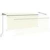 vidaXL Markise Manuell Einziehbar mit Rollo LED 3,5x2,5 m Creme