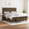 vidaXL Boxspringbett mit Matratze Dunkelbraun 160x200 cm Stoff