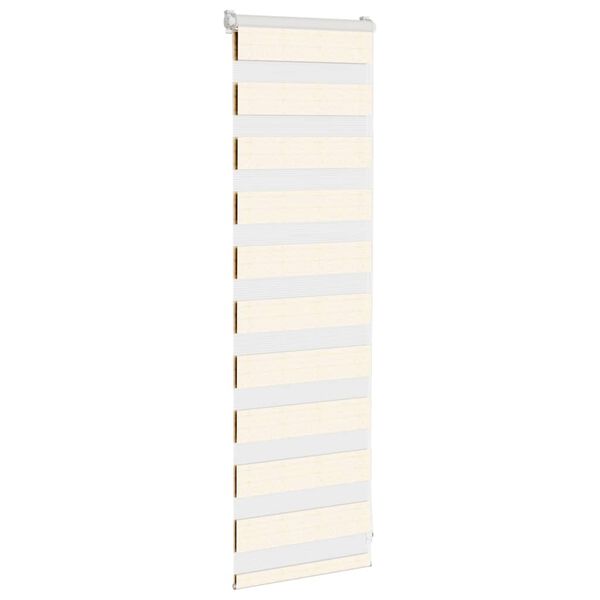 vidaXL Doppelrollo Marmorbeige 40x100 cm Stoffbreite 35,9 cm Polyester