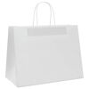 vidaXL Papiertragetaschen 250 Stk. mit Henkeln Wei&szlig; 32x17x25 cm