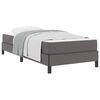 vidaXL Bettrahmen mit Matratze Grau 100 x 200 cm Stoff