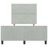vidaXL Boxspringbett mit Kopfteil Hellgrau 120 x 190 cm Samt
