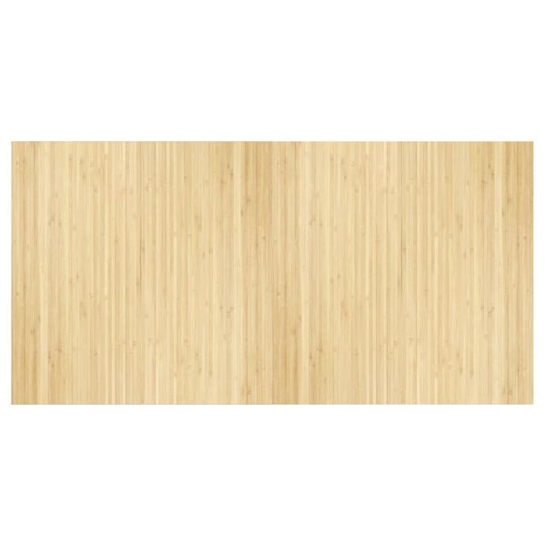 vidaXL Teppich Rechteckig Hell Natur 100x200 cm Bambus