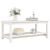 vidaXL Couchtisch Wei&szlig; 110x55x45 cm Massivholz Kiefer
