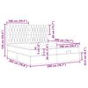 vidaXL Ottoman-Bett mit Matratzen & LEDs Dunkelgr&uuml;n 200x200 cm Samt