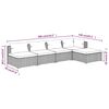 vidaXL 5-tlg. Garten-Lounge-Set mit Kissen Poly Rattan Schwarz