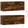 vidaXL TV-Wandschrank mit LED-Beleuchtung R&auml;uchereiche 100x31x35 cm