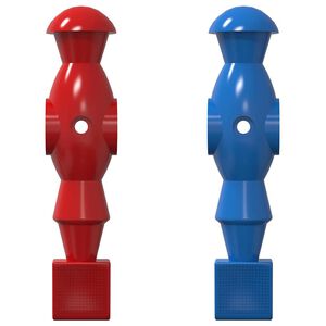 vidaXL Fu&szlig;ball Tischspieler 22 pcs Blau und Rot 2,4 x 2,1 x 9,7 cm PP