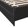 vidaXL Bettgestell mit Schubladen Schwarz 75x190 cm Holzwerkstoff