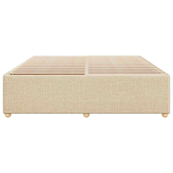 vidaXL Bettgestell ohne Matratze Creme 180x200 cm Stoff