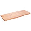 vidaXL Wandregal Hellbraun 100x40x(2-4) cm Massivholz Eiche Behandelt