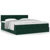vidaXL Ottoman-Bett mit Matratze Dunkelgr&uuml;n 180x200 cm Samt