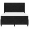 vidaXL Boxspringbett mit Matratze mit LED Schwarz 140 x 200 cm Samt