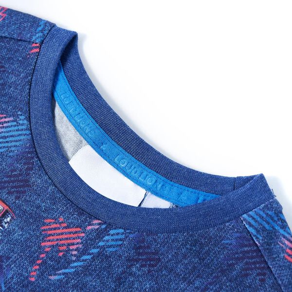Kinder-T-Shirt Dunkelblau Melange 128