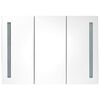 vidaXL LED-Bad-Spiegelschrank 89x14x62 cm Eichen-Optik
