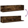 vidaXL Wandregale 2 Stk. R&auml;uchereiche 75x16,5x16,5 cm Holzwerkstoff