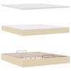 vidaXL Ottoman-Bett mit Matratze Creme 160x200 cm Stoff