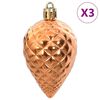 vidaXL Weihnachtskugeln 98 Stk. Kupferbraun &Oslash;3/4/6 cm