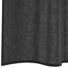 vidaXL Voile Vorh&auml;nge mit Stangentaschen 2 Stk. Schwarz