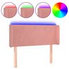 vidaXL LED Kopfteil Rosa 83x16x78/88 cm Samt