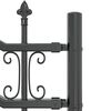 vidaXL Gartenzaun Grau 240 x 118 cm Pulverbeschichteter Stahl