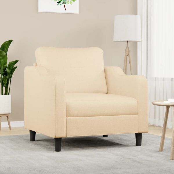 vidaXL Sofasessel Creme 60 cm Stoff