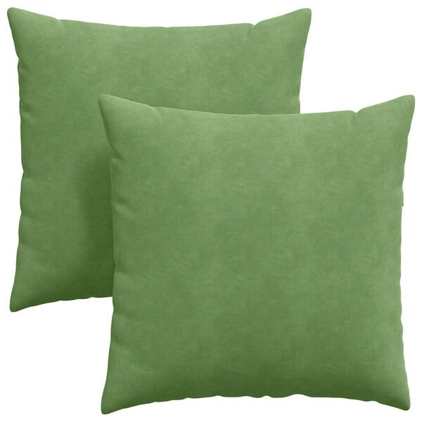 vidaXL Sofakissen 2 St&uuml;ck Hellgr&uuml;n 60 x 60 cm Cordstoff