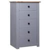 vidaXL Sideboard Grau 46x40x89 cm Kiefernholz Panama
