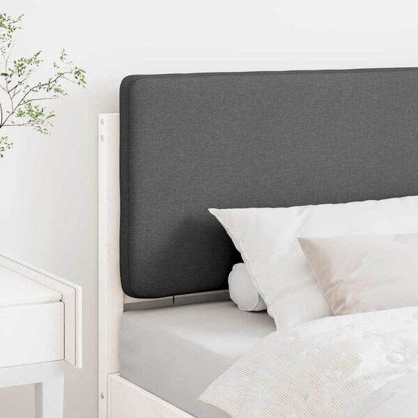 vidaXL Gepolstertes Kopfteil mit Kopfteil Wei&szlig; und Hellgrau 80 cm