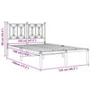 vidaXL Bettgestell mit Kopfteil Metall Wei&szlig; 120x190 cm
