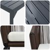 vidaXL Garten Essgruppe 9 pcs Braun Poly-Rattan
