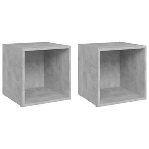 vidaXL TV-Schr&auml;nke 2 Stk. Betongrau 37x35x37 cm Holzwerkstoff