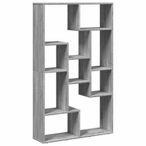 vidaXL B&uuml;cherregal Grau Sonoma 72x20x120,5 cm Holzwerkstoff