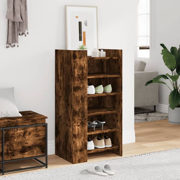 vidaXL Schuhschrank R&auml;uchereiche 52x37,5x100 cm Holzwerkstoff