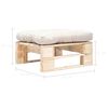 vidaXL Garten-Palettenhocker mit Kissen Holz Natur