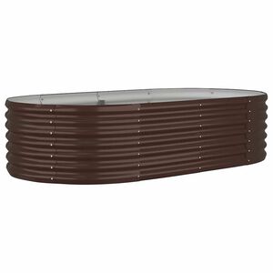 vidaXL Hochbeet Verzinkter Stahl 152x80x36 cm Braun