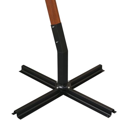 vidaXL Ampelschirm mit Mast Taupe 3x3 m Massivholz Tanne