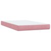 vidaXL Boxspringbett mit Matratze & LED Rosa 120x220 cm Samt